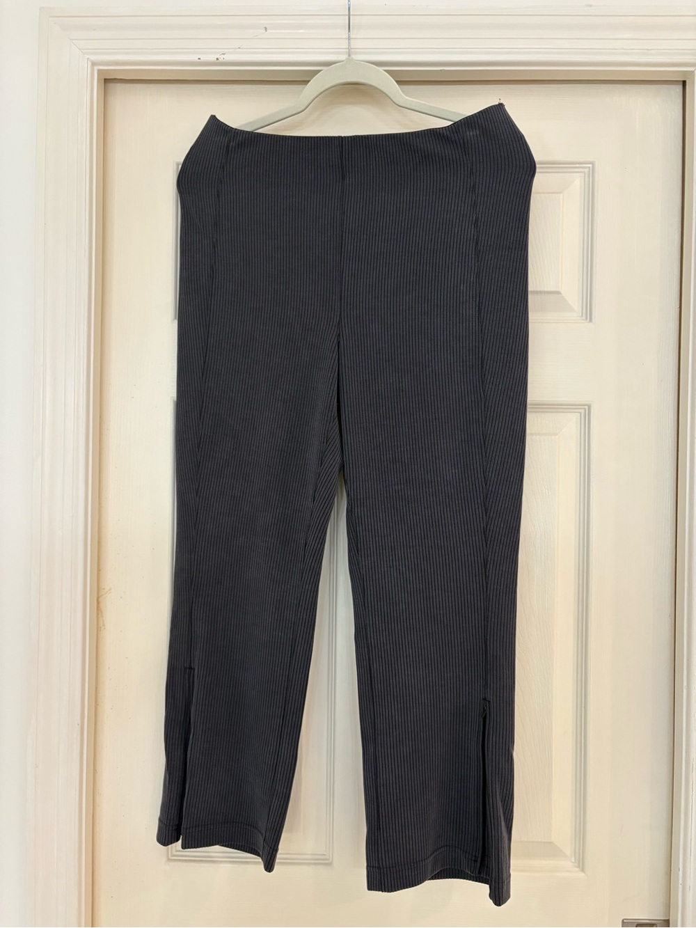 lululemon athletica Women's Ribbed Black Wide-Leg Pants